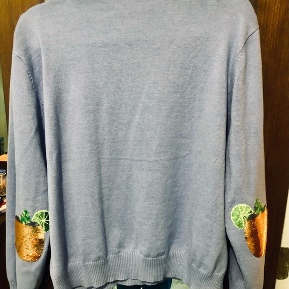 QUEEN OF SPARKLES 💖 Vodka Queen Blue and Orange Sweater - Picture 6 of 7